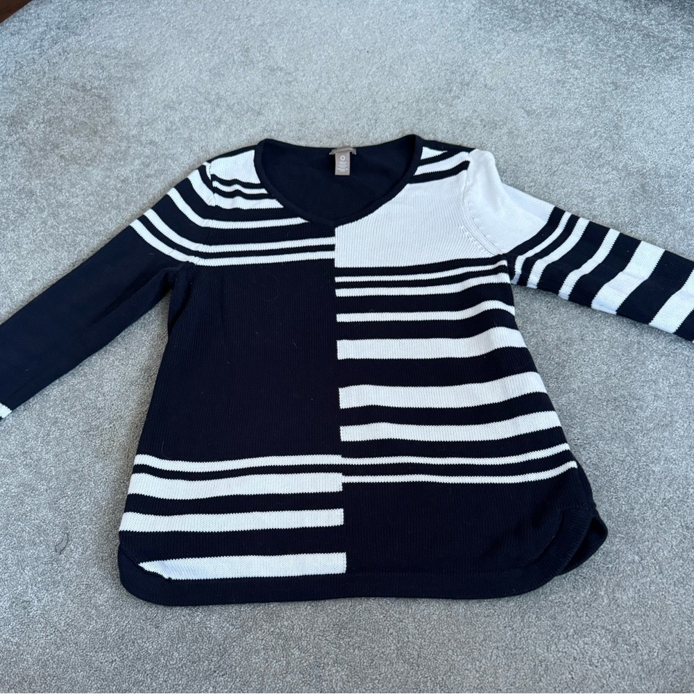Chico’s Blue and White Sweater